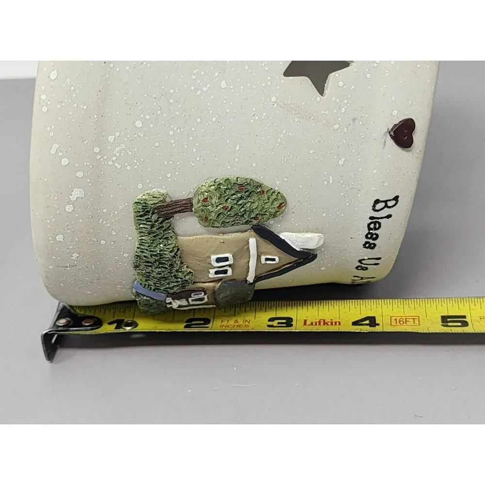 Bless Us All CMI Henton Ceramic Candle Holder‎ Shade Star Cutouts Cottage Design